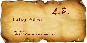 Lulay Petra névjegykártya